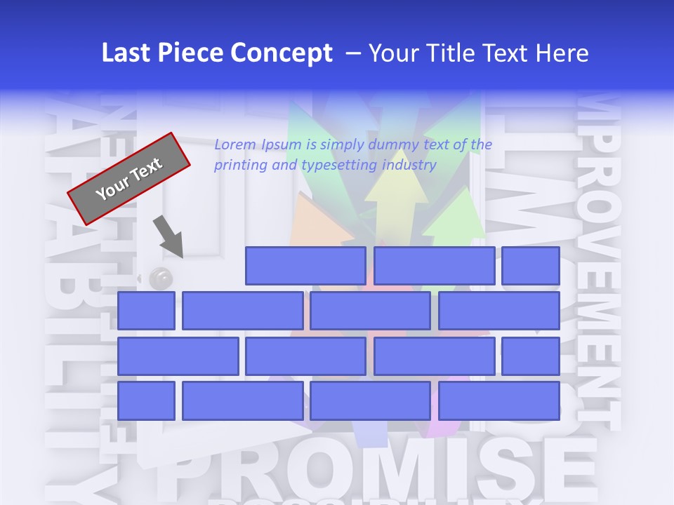 Arrow Encourage Growth PowerPoint Template