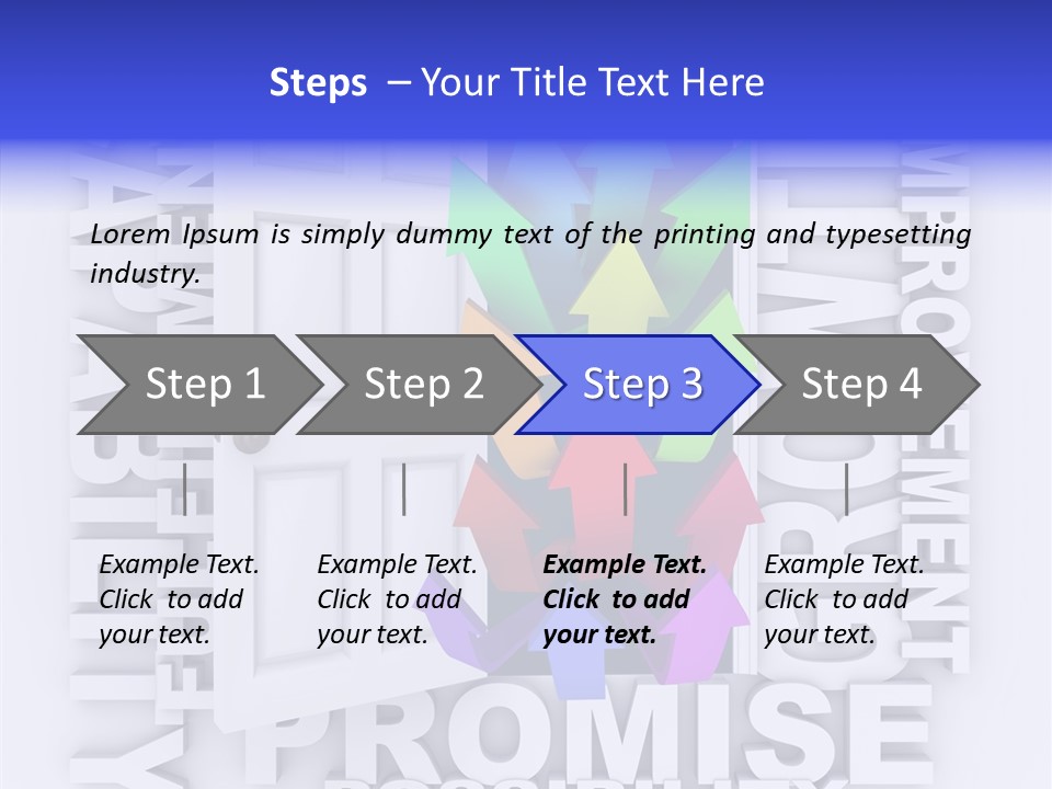 Arrow Encourage Growth PowerPoint Template