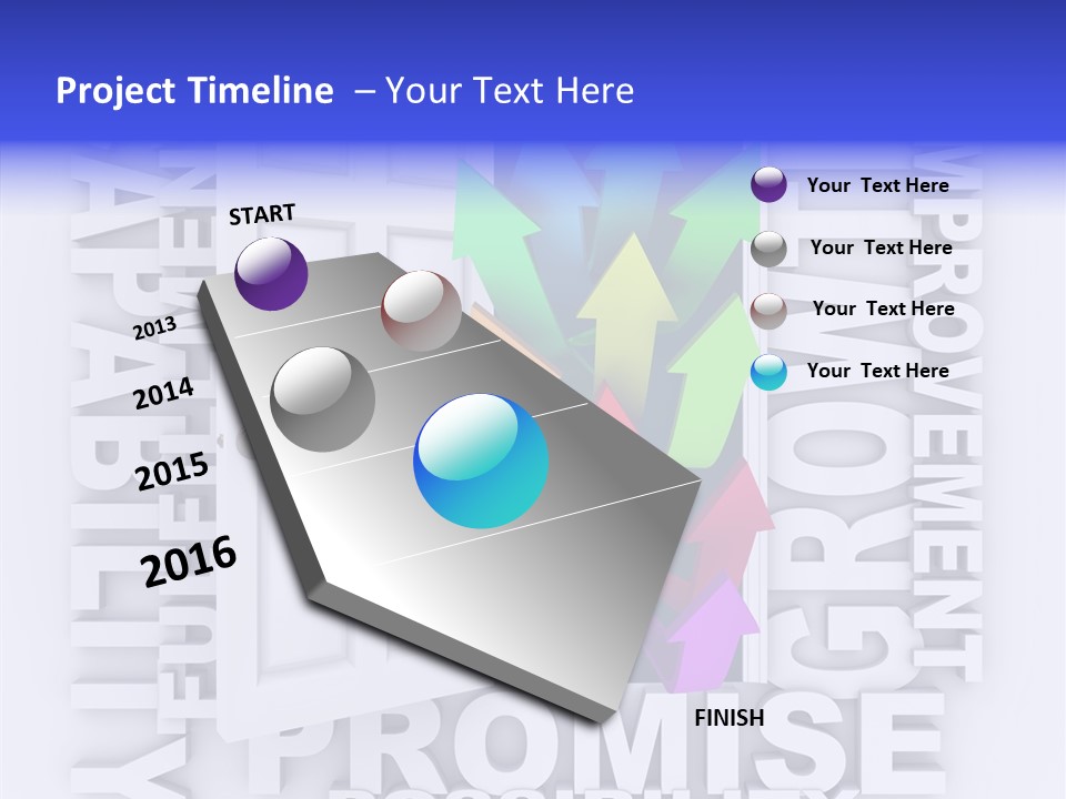 Arrow Encourage Growth PowerPoint Template