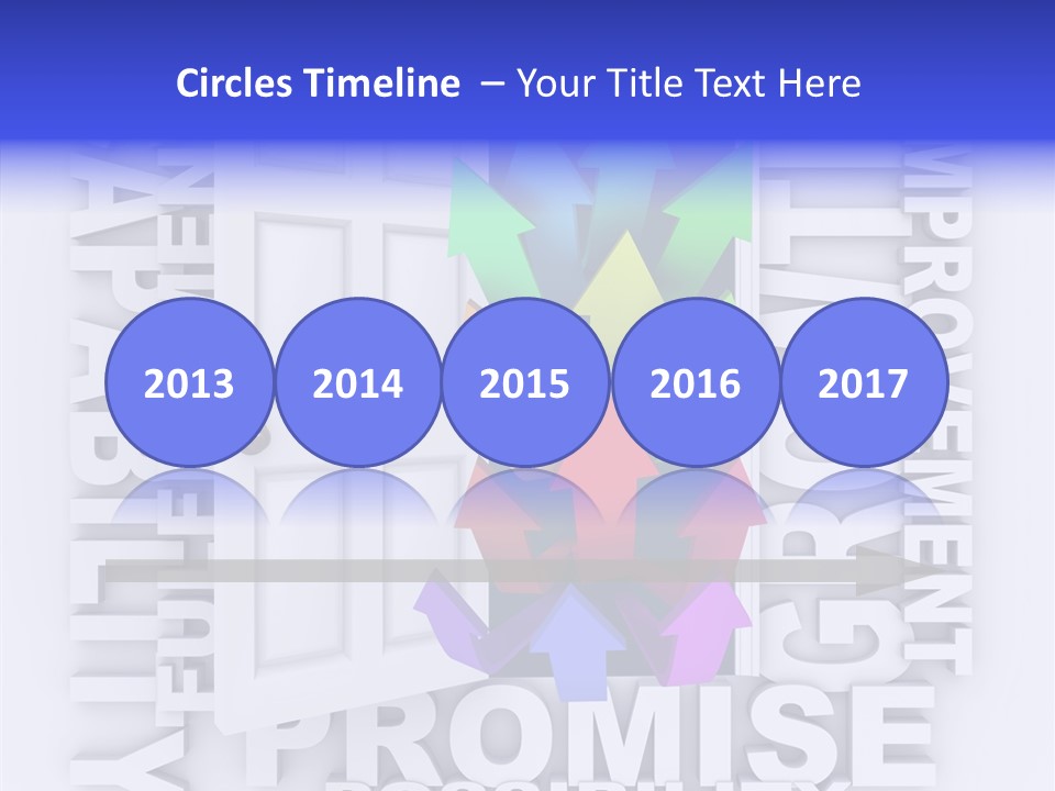 Arrow Encourage Growth PowerPoint Template