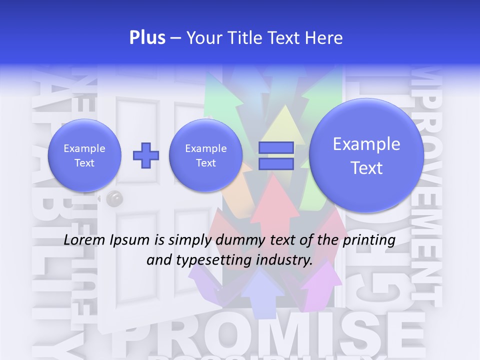 Arrow Encourage Growth PowerPoint Template
