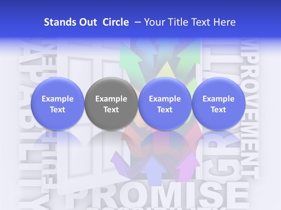 Arrow Encourage Growth PowerPoint Template