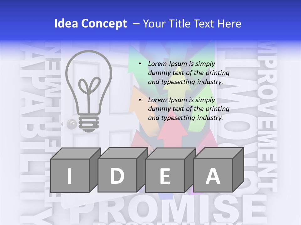 Arrow Encourage Growth PowerPoint Template