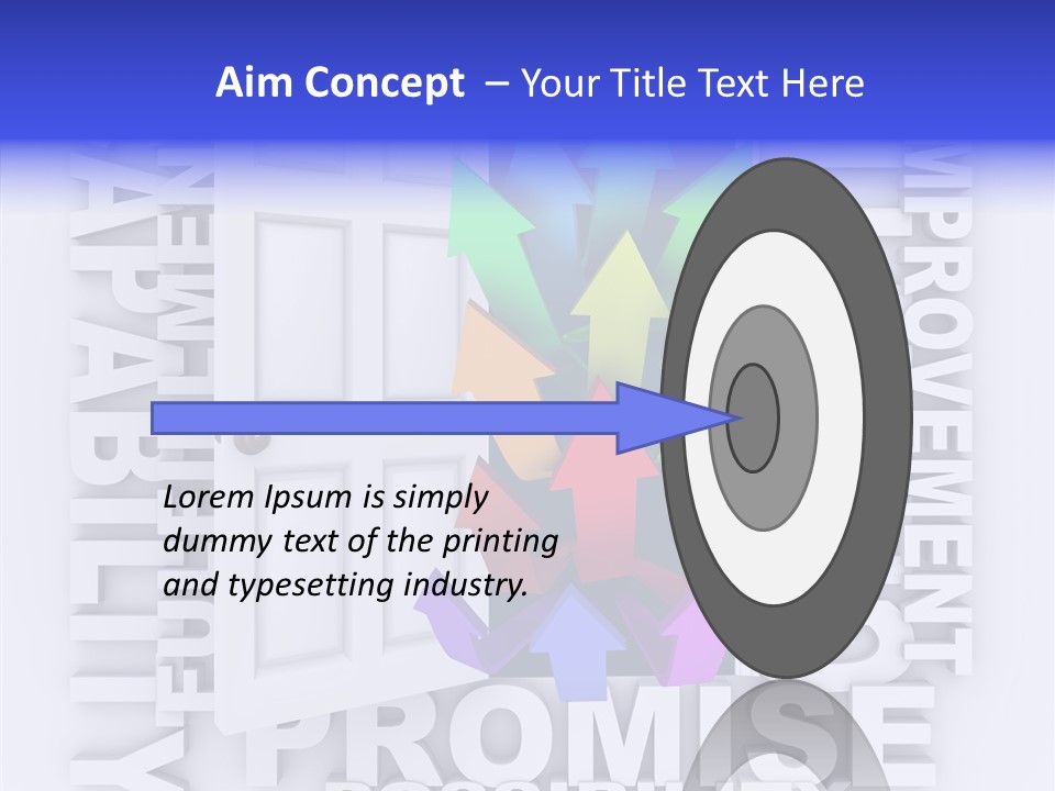 Arrow Encourage Growth PowerPoint Template