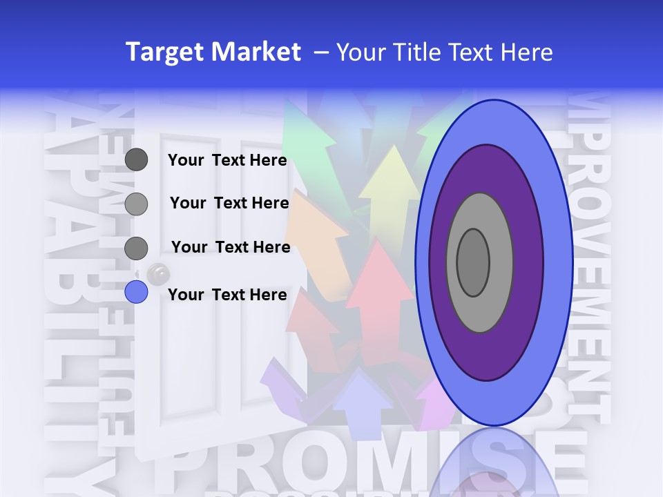 Arrow Encourage Growth PowerPoint Template