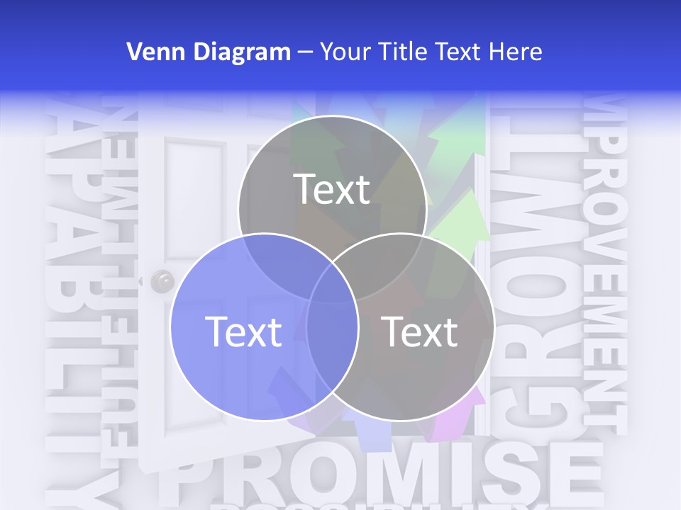 Arrow Encourage Growth PowerPoint Template