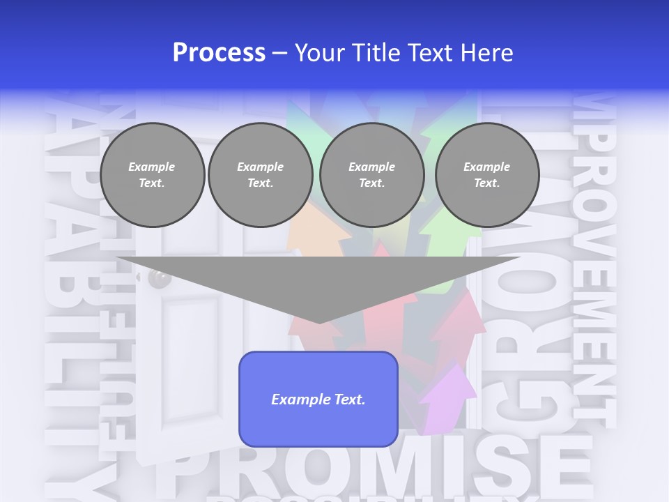 Arrow Encourage Growth PowerPoint Template