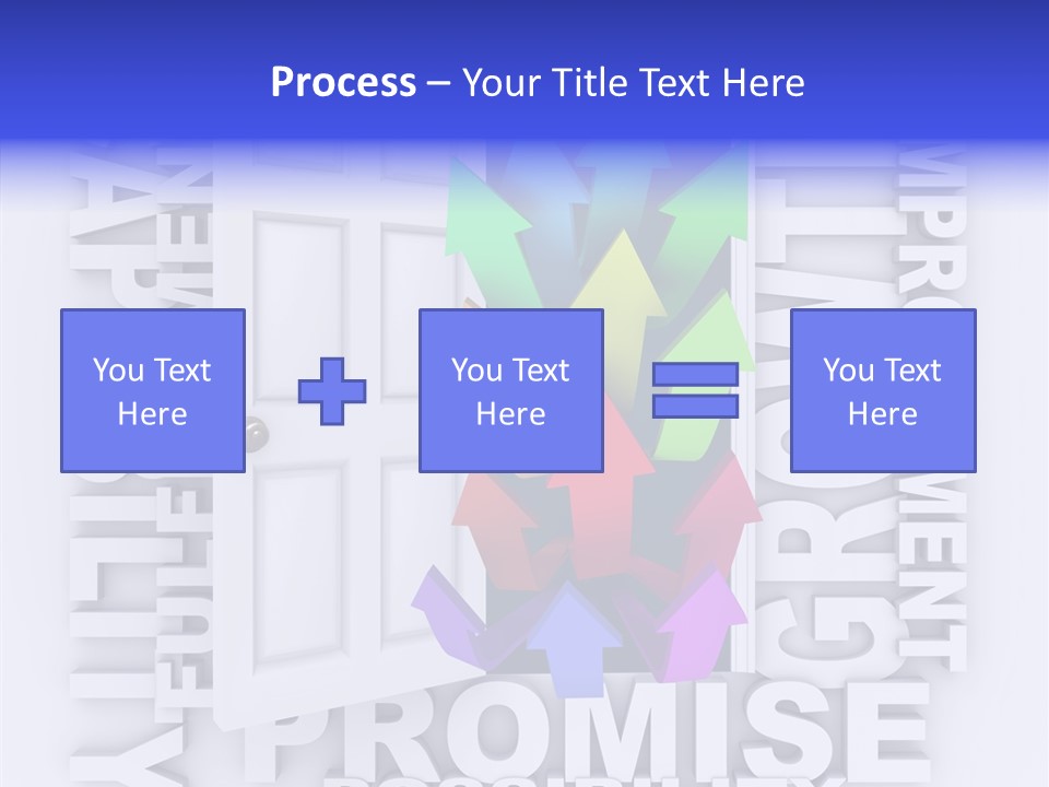 Arrow Encourage Growth PowerPoint Template