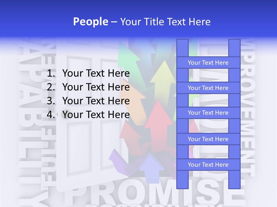 Arrow Encourage Growth PowerPoint Template