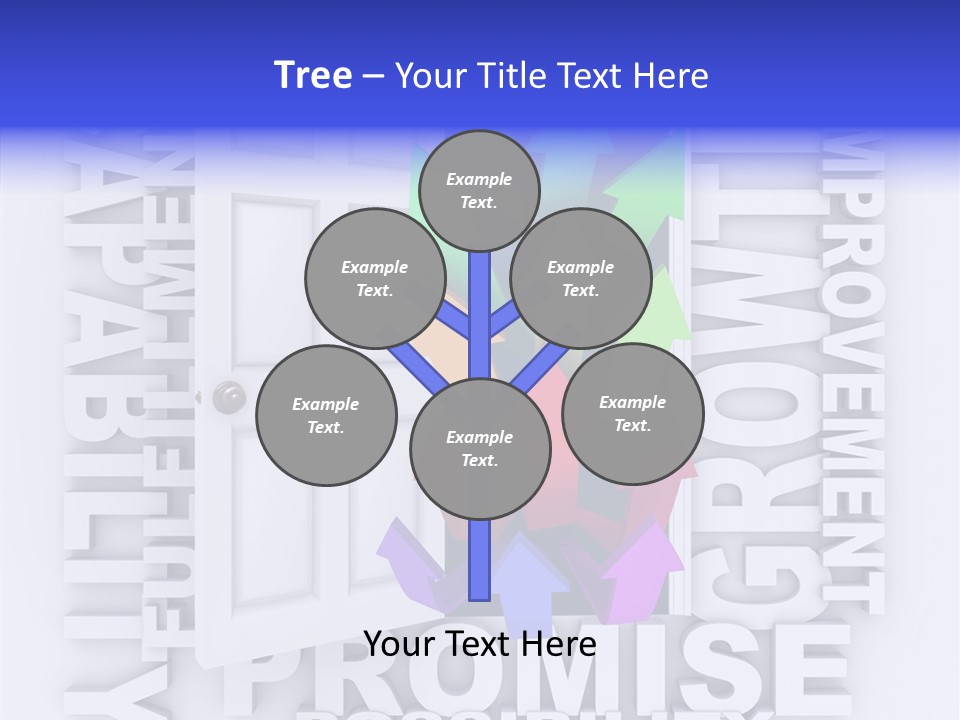 Arrow Encourage Growth PowerPoint Template