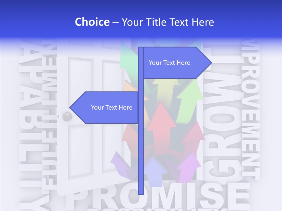 Arrow Encourage Growth PowerPoint Template