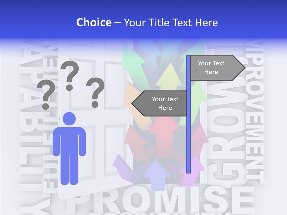 Arrow Encourage Growth PowerPoint Template