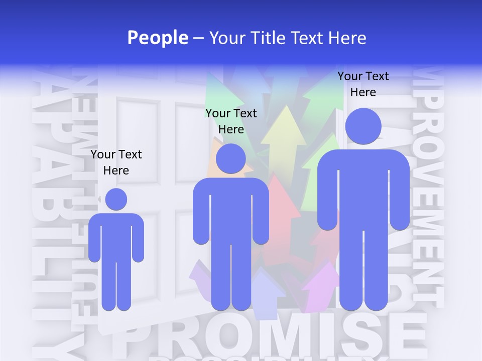 Arrow Encourage Growth PowerPoint Template