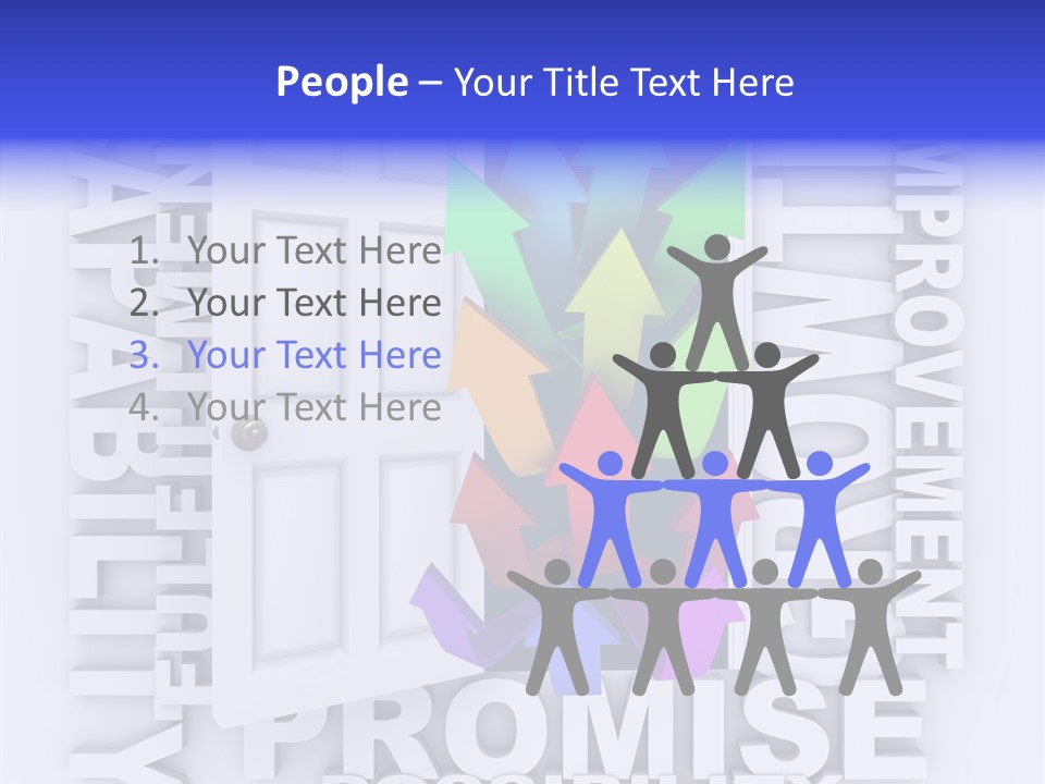 Arrow Encourage Growth PowerPoint Template