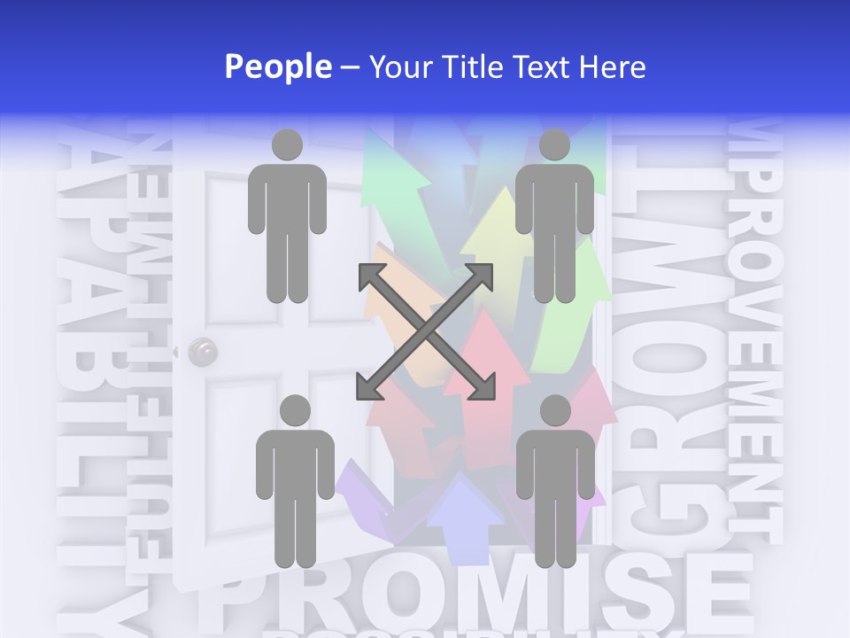 Arrow Encourage Growth PowerPoint Template