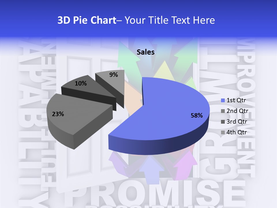 Arrow Encourage Growth PowerPoint Template