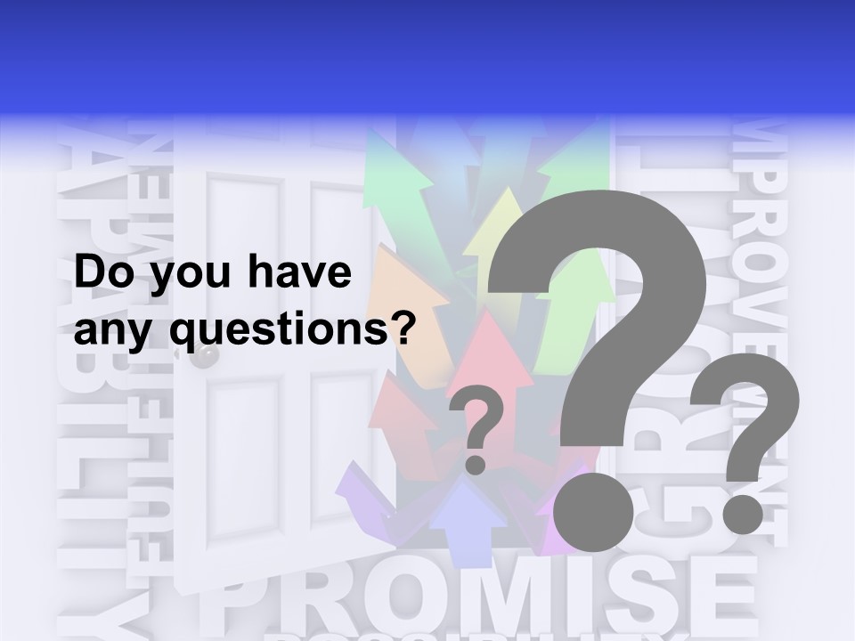 Arrow Encourage Growth PowerPoint Template