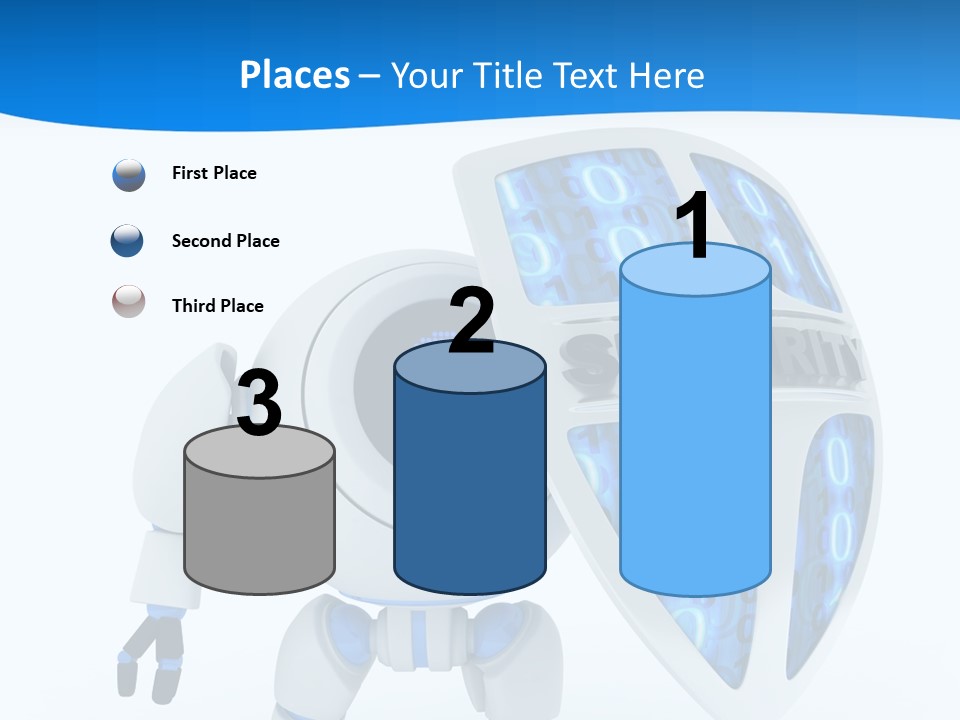 Isolated Robot Internet PowerPoint Template