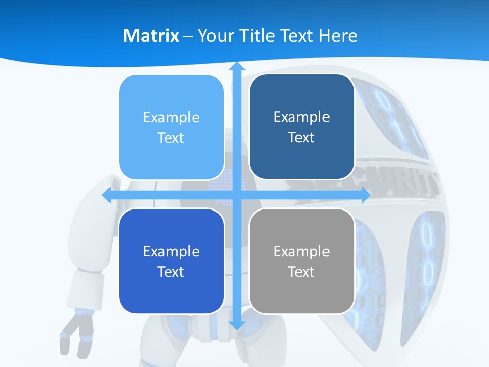 Isolated Robot Internet PowerPoint Template