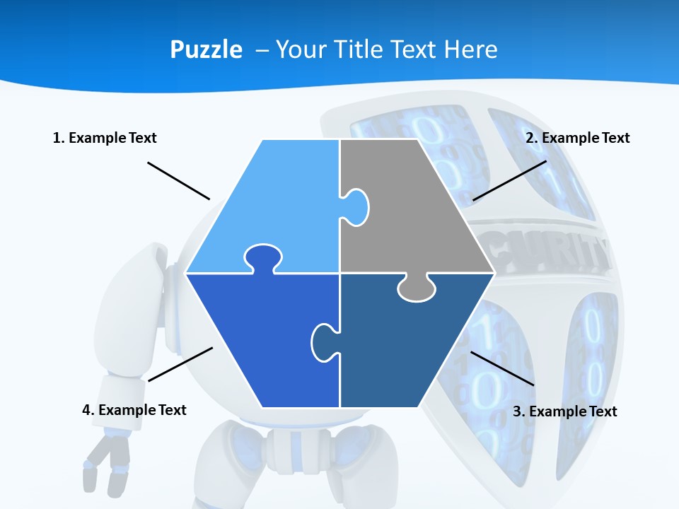 Isolated Robot Internet PowerPoint Template