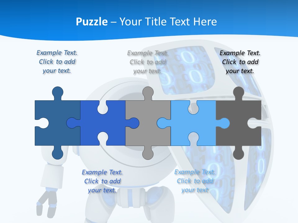 Isolated Robot Internet PowerPoint Template