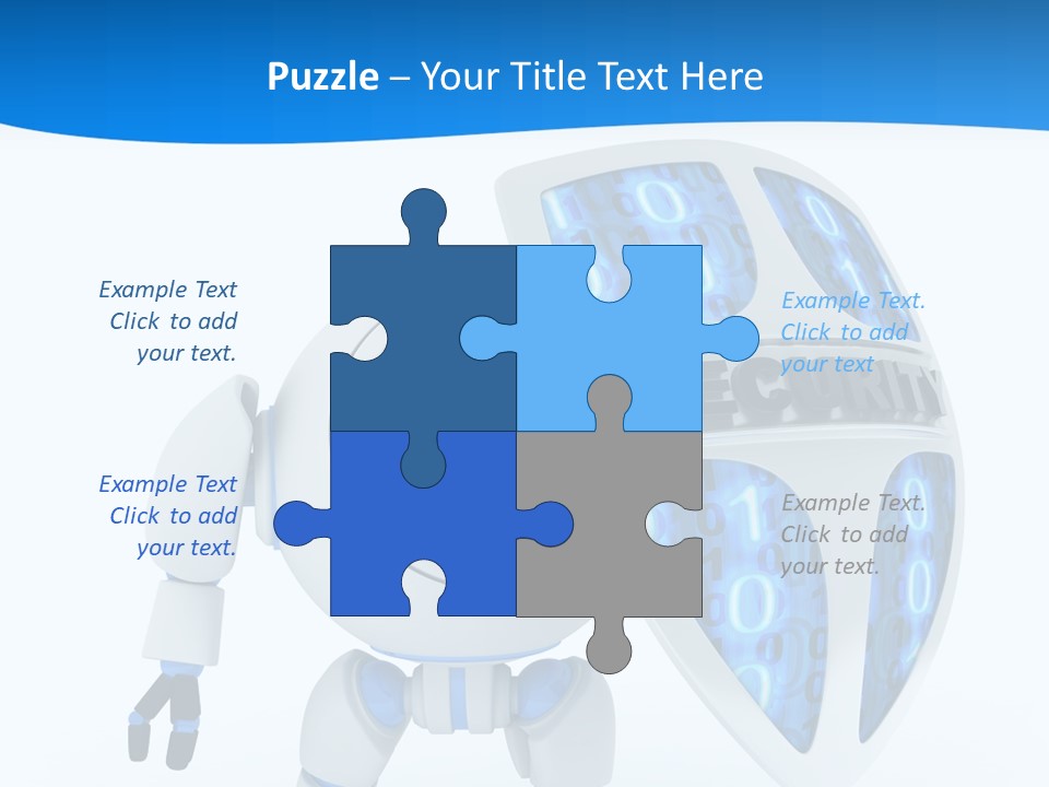 Isolated Robot Internet PowerPoint Template