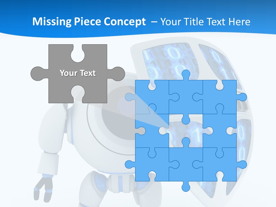 Isolated Robot Internet PowerPoint Template