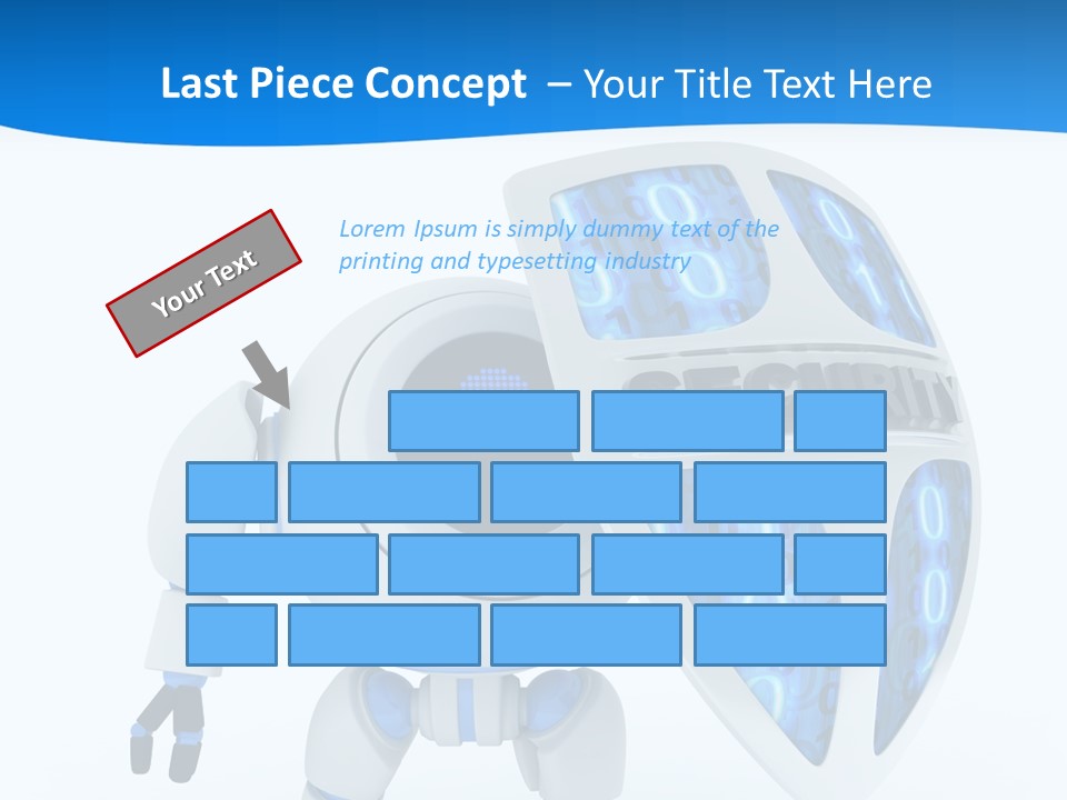 Isolated Robot Internet PowerPoint Template