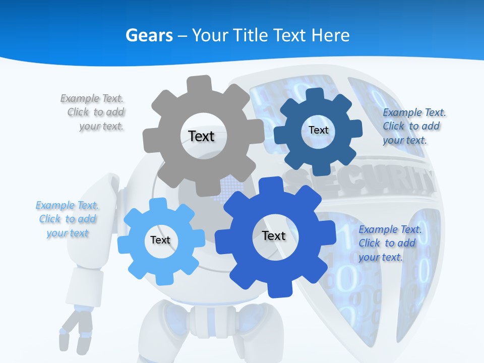Isolated Robot Internet PowerPoint Template