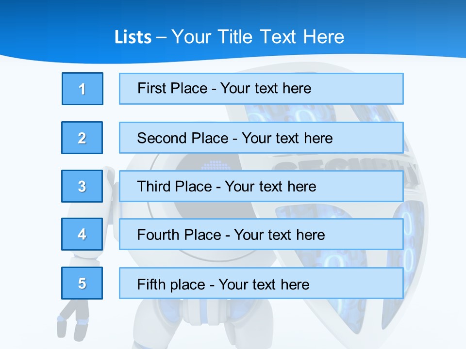 Isolated Robot Internet PowerPoint Template