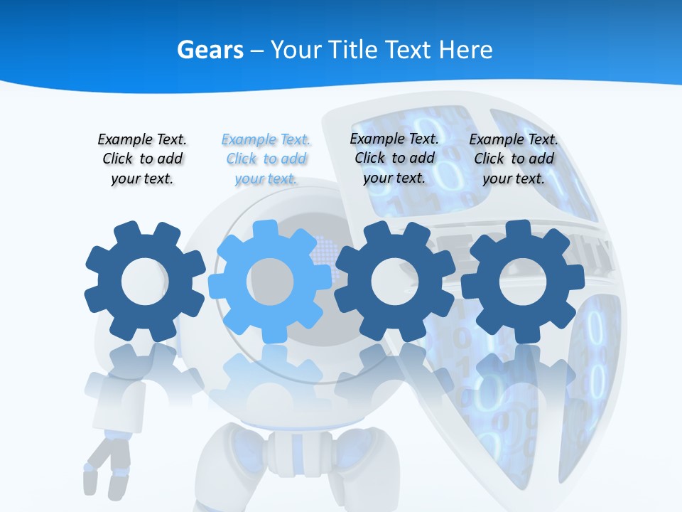 Isolated Robot Internet PowerPoint Template
