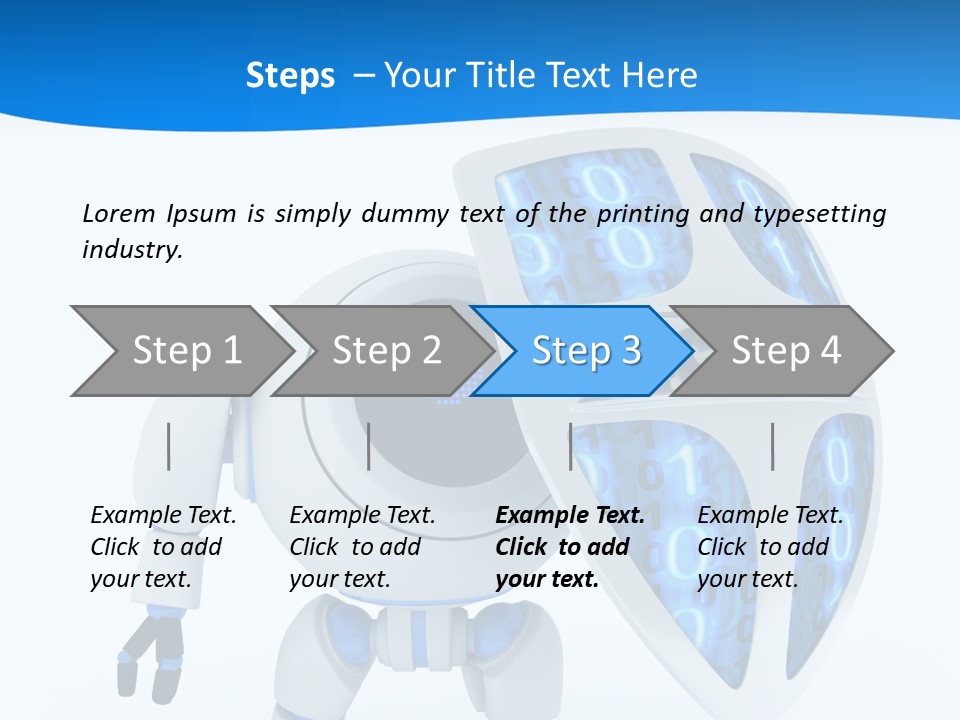 Isolated Robot Internet PowerPoint Template