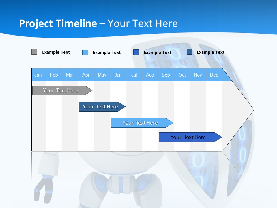 Isolated Robot Internet PowerPoint Template