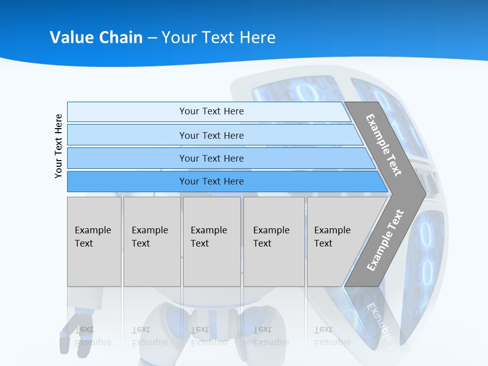 Isolated Robot Internet PowerPoint Template