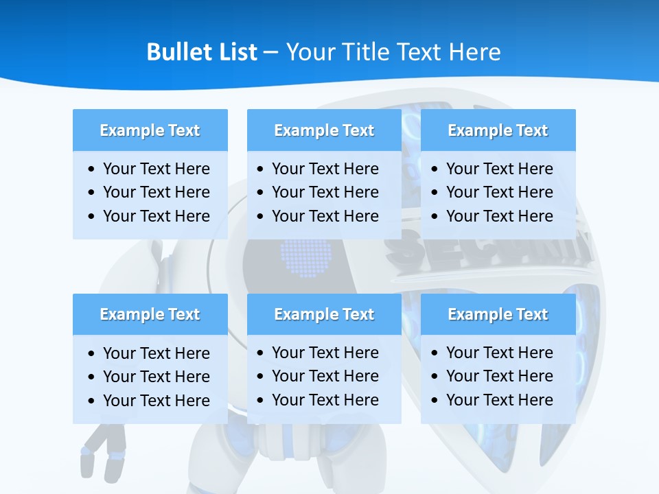 Isolated Robot Internet PowerPoint Template