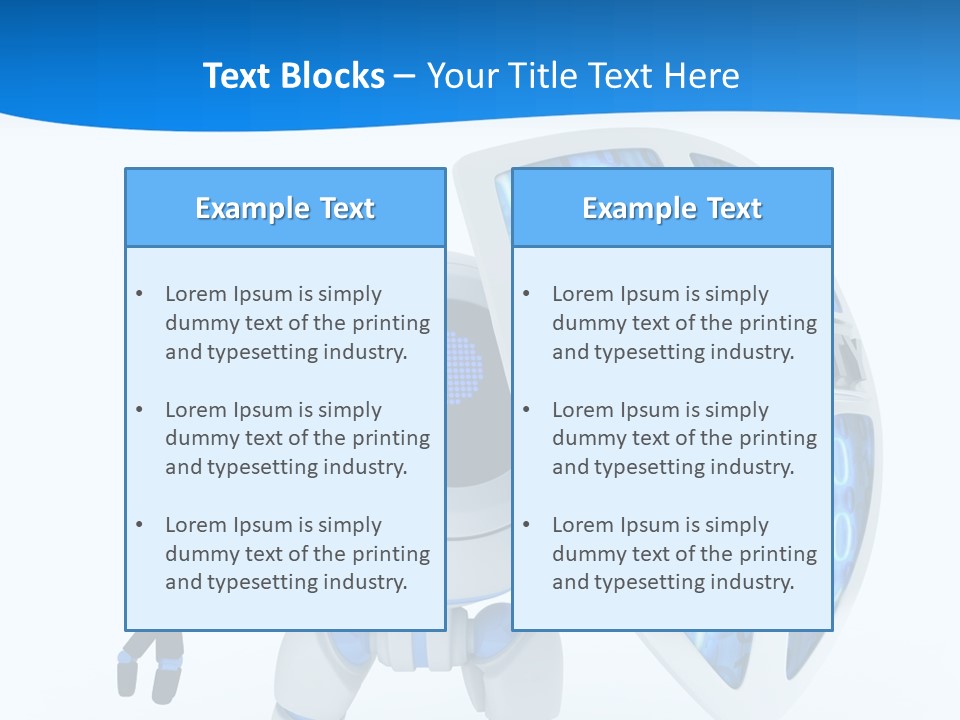Isolated Robot Internet PowerPoint Template