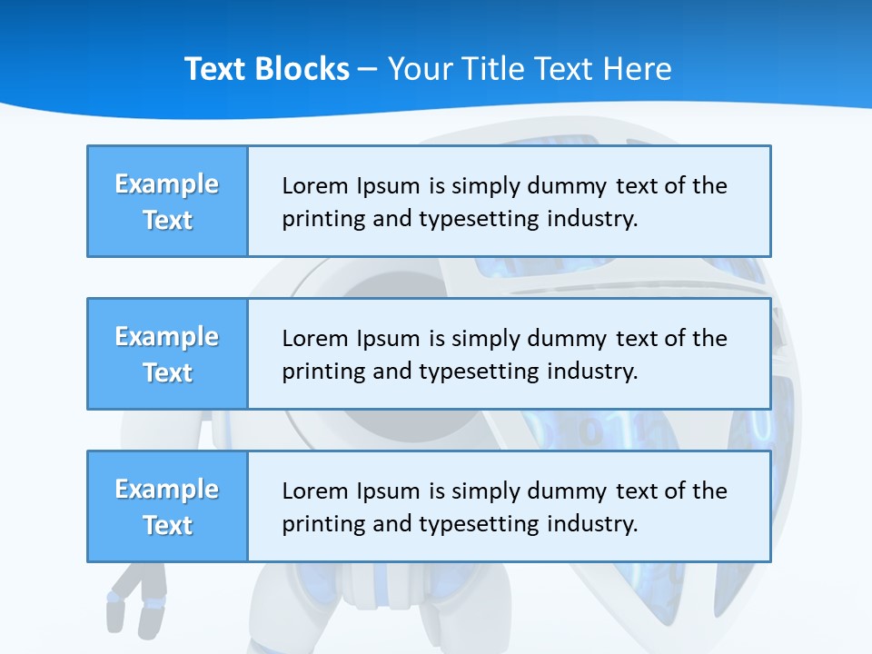 Isolated Robot Internet PowerPoint Template