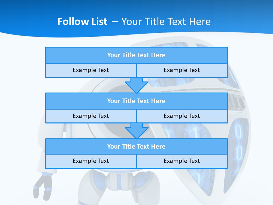 Isolated Robot Internet PowerPoint Template