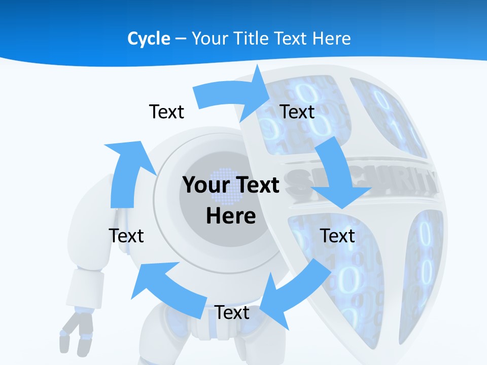 Isolated Robot Internet PowerPoint Template