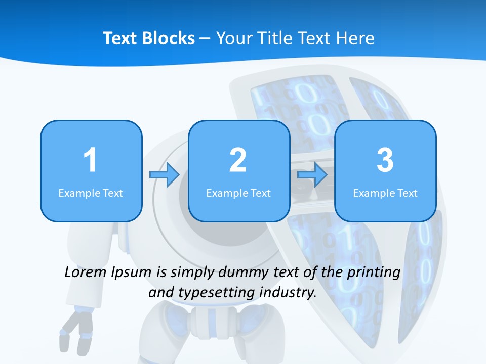 Isolated Robot Internet PowerPoint Template