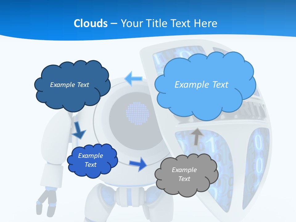 Isolated Robot Internet PowerPoint Template