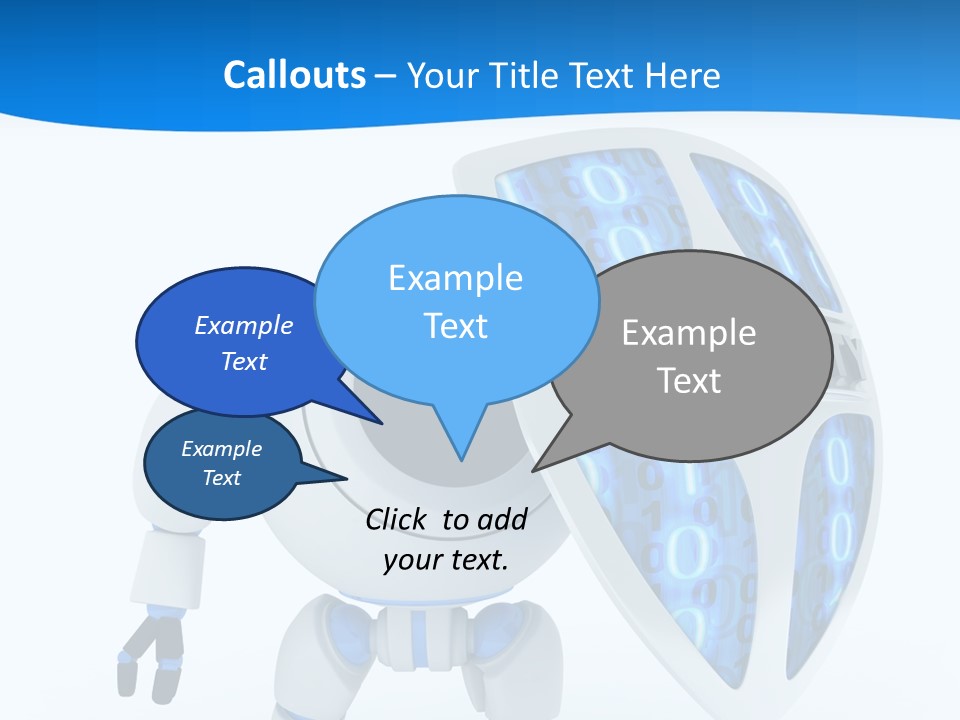 Isolated Robot Internet PowerPoint Template