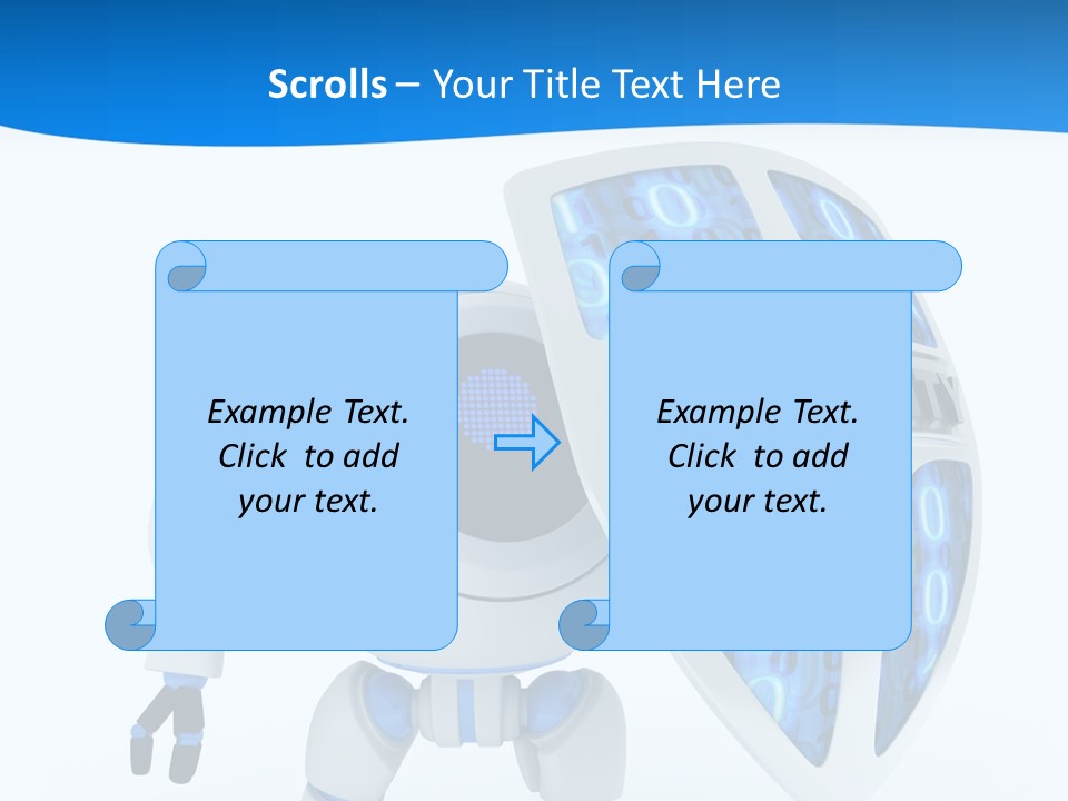 Isolated Robot Internet PowerPoint Template