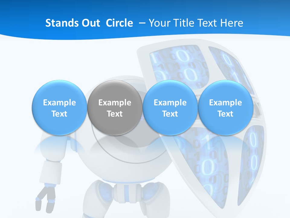 Isolated Robot Internet PowerPoint Template