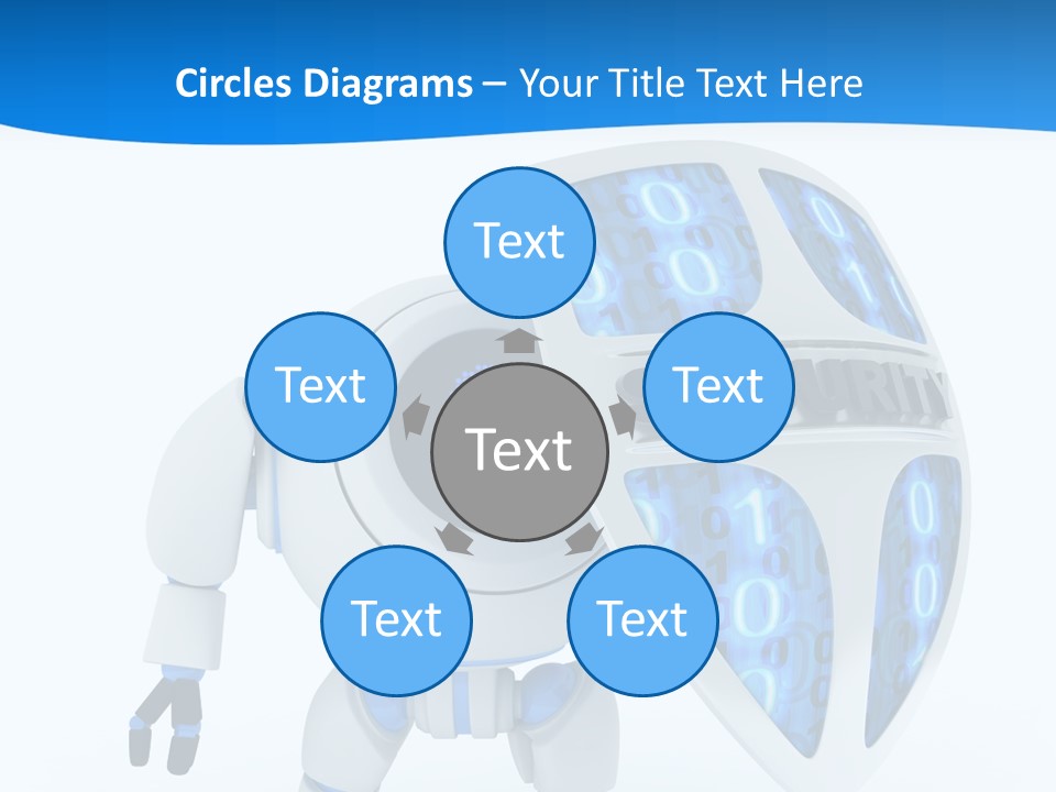Isolated Robot Internet PowerPoint Template