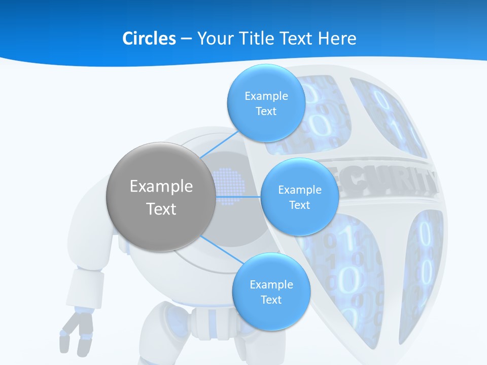 Isolated Robot Internet PowerPoint Template