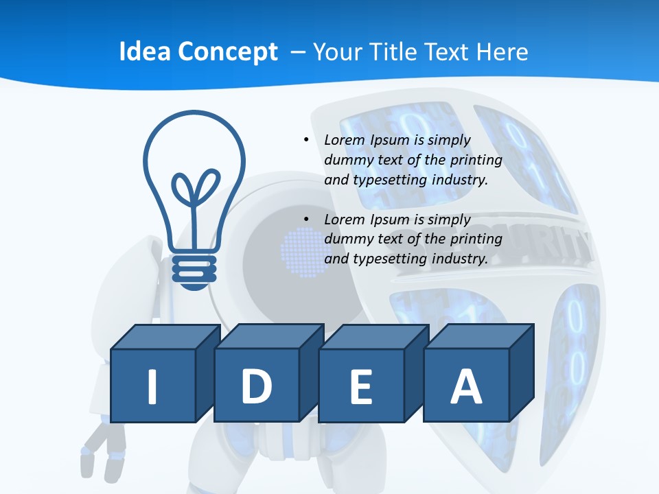 Isolated Robot Internet PowerPoint Template