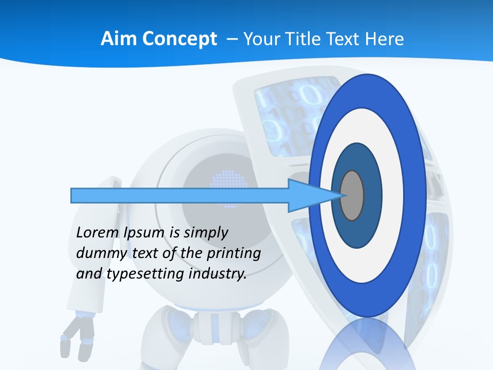 Isolated Robot Internet PowerPoint Template