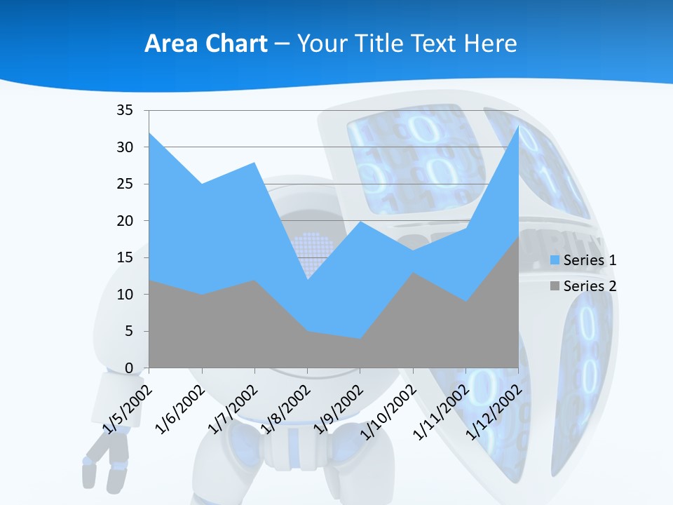 Isolated Robot Internet PowerPoint Template