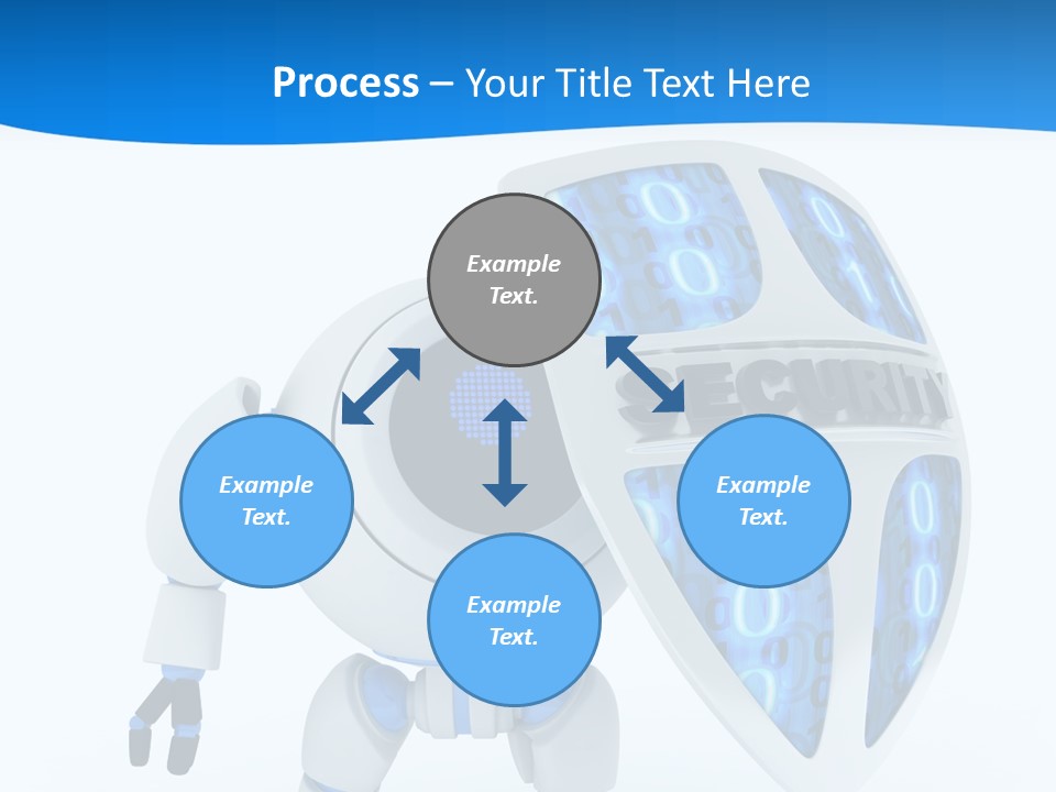 Isolated Robot Internet PowerPoint Template